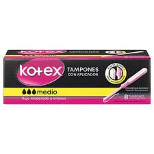 Kotex Tampón con aplicador medio x 8 unidades kotex